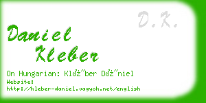 daniel kleber business card